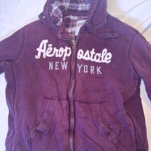Aeropostale Plum Zip-Up Hoodie